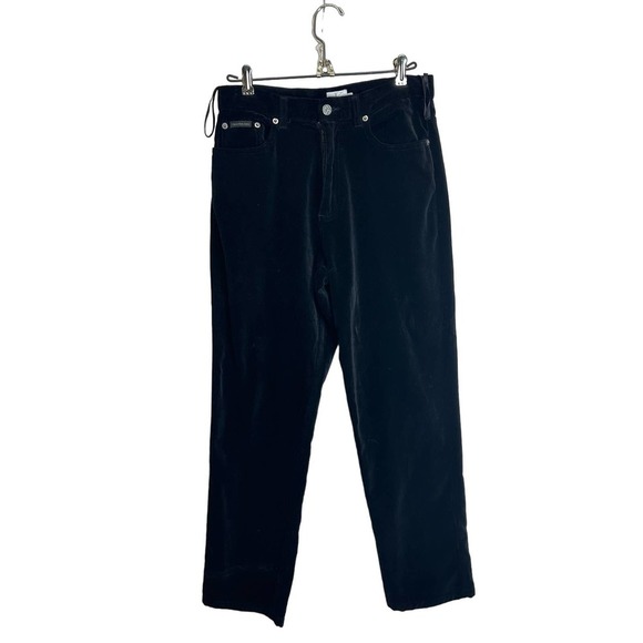 Calvin Klein Velvet High-Rise Baggy Y2K‎ Jeans Women’s 6 100% Cotto - Picture 1 of 8